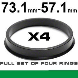 Центрирующее кольцо для алюминиевых дисков 73.1mm ->57.1mm ― AUTOERA.LV