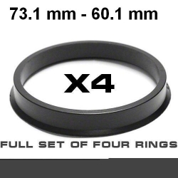 Центрирующее кольцо для алюминиевых дисков 73.1мм ->60.1мм ― AUTOERA.LV