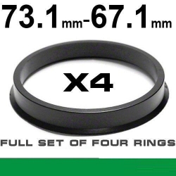 Центрирующее кольцо для алюминиевых дисков 73.1mm ->67.1mm ― AUTOERA.LV