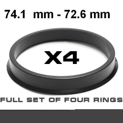 Центрирующее кольцо для алюминиевых дисков  74.1mm ->72.6mm ― AUTOERA.LV
