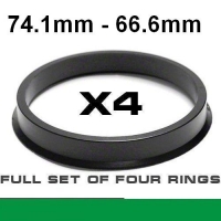 Wheel hub centring ring 74.1mm ->66.6mm
