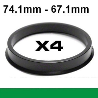 Центрирующее кольцо для алюминиевых дисков ⌀74.1mm ->⌀67.1mm