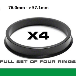 Центрирующее кольцо для алюминиевых дисков 76.0мм ->57.1мм ― AUTOERA.LV