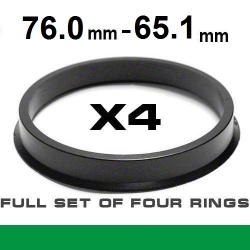 Центрирующее кольцо для алюминиевых дисков 76.0mm ->65.1mm ― AUTOERA.LV