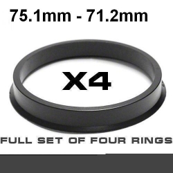 Spigot ring for alloy wheels/ ⌀75.1mm ->⌀71.2mm ― AUTOERA.LV