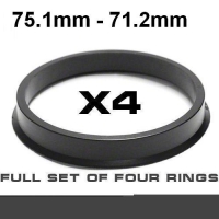 Центрирующее кольцо для алюминиевых дисков / ⌀75.1mm ->⌀71.2mm