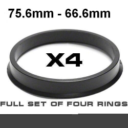 Центрирующее кольцо для алюминиевых дисков  ⌀75.6mm ->⌀66.6mm ― AUTOERA.LV