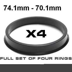 Центрирующее кольцо для алюминиевых дисков   74.1mm ->70.1mm ― AUTOERA.LV