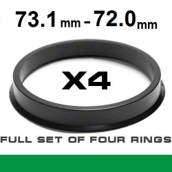 Центрирующее кольцо для алюминиевых дисков  73.1->72.0mm ― AUTOERA.LV