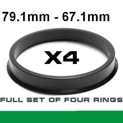 Центрирующее кольцо для алюминиевых дисков 79.1mm ->67.1mm  ― AUTOERA.LV