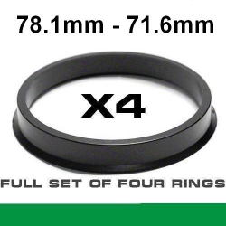 Центрирующее кольцо для алюминиевых дисков ⌀.78.1mm ->⌀71.6mm  ― AUTOERA.LV