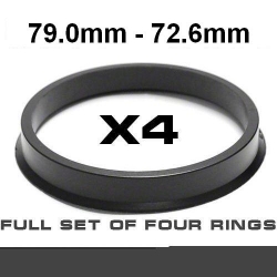 Центрирующее кольцо для алюминиевых дисков 79.0mm ->72.6mm ― AUTOERA.LV