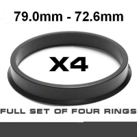 Wheel hub centring ring 79.0mm ->72.6mm