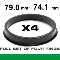 Центрирующее кольцо для алюминиевых дисков d-79.0->74.1мм ― AUTOERA.LV
