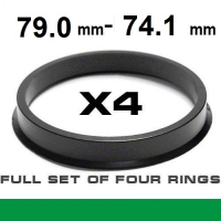 Wheel hub centring ring d-79.0->74.1mm