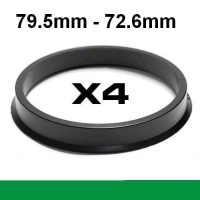Wheel hub centring ring /⌀79.5->72.6mm