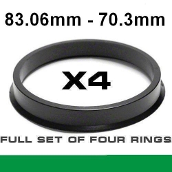 Центрирующее кольцо для алюминиевых дисков  83.06мм -> 70.3мм ― AUTOERA.LV