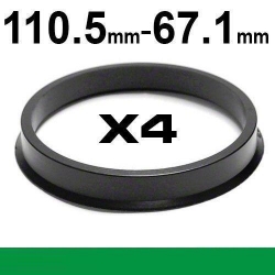Центрирующее кольцо для алюминиевых дисков 110.5mm - 67.1мм ― AUTOERA.LV