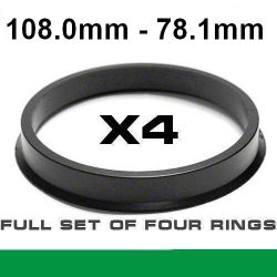Центрирующее кольцо для алюминиевых дисков 108.0mm ->78.1mm ― AUTOERA.LV