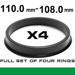 Wheel hub centring ring 110.0mm ->108.0mm ― AUTOERA.LV