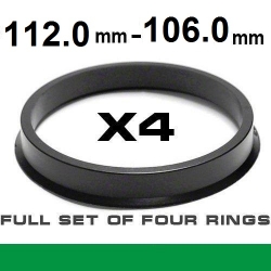 Wheel hub centring ring 112.0mm ->106.0mm ― AUTOERA.LV