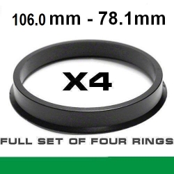 Центрирующее кольцо для алюминиевых дисков 106.0mm ->78.1mm ― AUTOERA.LV