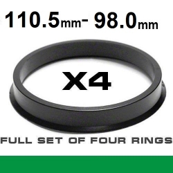 Центрирующее кольцо для алюминиевых дисков 110.5mm ->98.0mm ― AUTOERA.LV