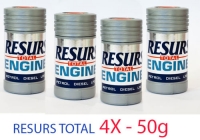 4шт x Добавка в масло Resurs Total Engine, 50г./ 3 в 1 (Бензин/Дизель/Газ)