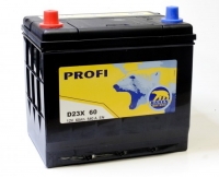 Car acid battery - BAREN PROFI 60Ah, 540A, 12V (+/-)
