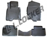 Rubber floor mats set for Infinity FX (2008-), with edges