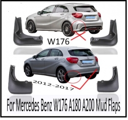 Mud flaps set for Mercedes-Benz A-class W176 (2013-2018) / not for AMG version ― AUTOERA.LV