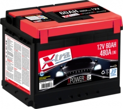 Car battery X-EXTRA 60Ah, 480A, 12V (-/+) ― AUTOERA.LV