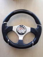 Sport steering wheel, carbon/black