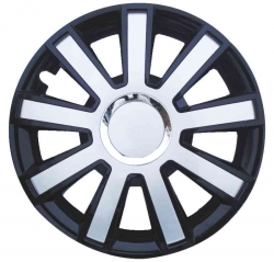 Wheel covers set - Flash Black Silver, 15" ― AUTOERA.LV