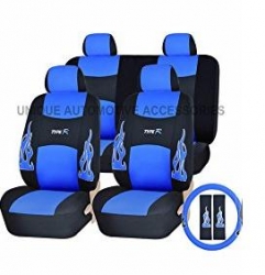 Seat cover set - SPORT FLAME BLUE ― AUTOERA.LV