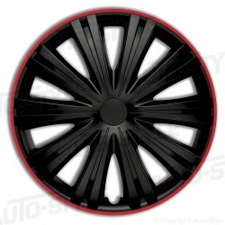 Wheel cover set - Giga Red Black, 15" ― AUTOERA.LV