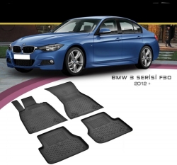 Gumijas paklāju komp. BMW 3-serijas F30 (2012-2018) ― AUTOERA.LV