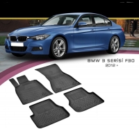 Rubber floor mats set for BMW 3-serie F30 (2012-2018)