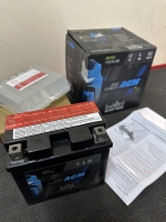 Moto akumulātors - Intact AGM (ar elektrolītu)  6A, 12V ; 80A (EN);  (-/+)