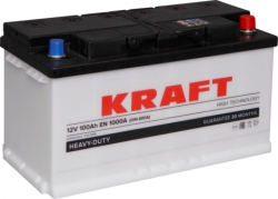 Авто аккумулятор - KRAFT 100Ah, 1000A, 12В (-/+) ― AUTOERA.LV