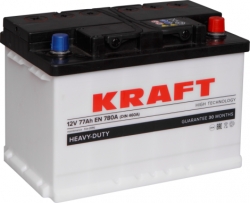Car battery - KRAFT HEAVY DUTY 77Ah, 780A, 12V ― AUTOERA.LV