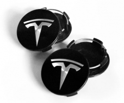 Комплект заглушек/колпачков для литых дисков для Tesla 56мм