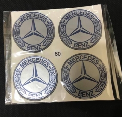 Комплект наклеек на колпаки/диски Mercedes-Benz, 60мм  ― AUTOERA.LV