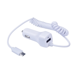 Universal 3.1A 12V DUAL USB Car Charger Adapter + Micro USB Charging Data Cable , 2.1A,  12V  ― AUTOERA.LV