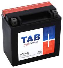 Мото аккумулятор (сухой, в комп.с электролитом) - TAB 12Ah, 12В  ― AUTOERA.LV