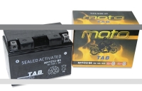 Moto battery (dry, comes with acid) -  TAB 12Аh, 12V