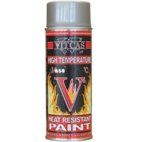 Silver high heat spray paint - SVP 650C, 400ml.