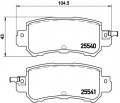 Задние тормозные колодки - BREMBO для Mazda CX5 (2011-2019)