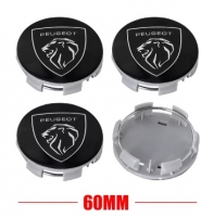 Disku ieliktņu/kapaciņu komplekts Peugeot 4x60mm 