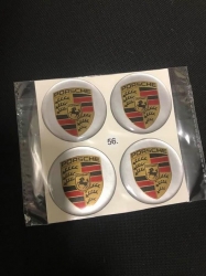 Комплект наклеек на колпаки/диски - Porsche, 56мм  ― AUTOERA.LV